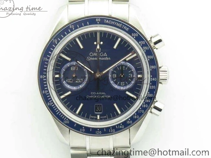 0514 SpeedMaster MoonWatch SS OMF 1:1 Best Edition Blue Dial On SS Bracelet A9300 V Casual 8088